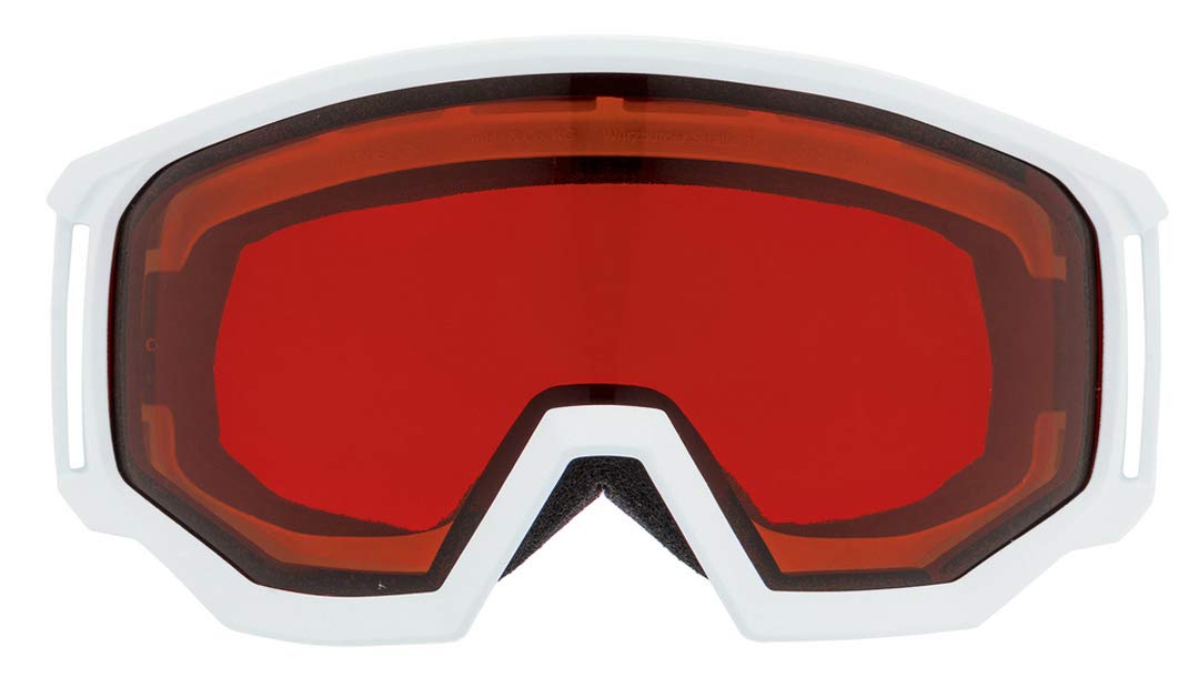 uvex athletic LGL - Skibrille für Damen und Herren - konstrastverstärkend - vergrößertes, beschlagfreies Sichtfeld - white/lasergold lite-rose - one size