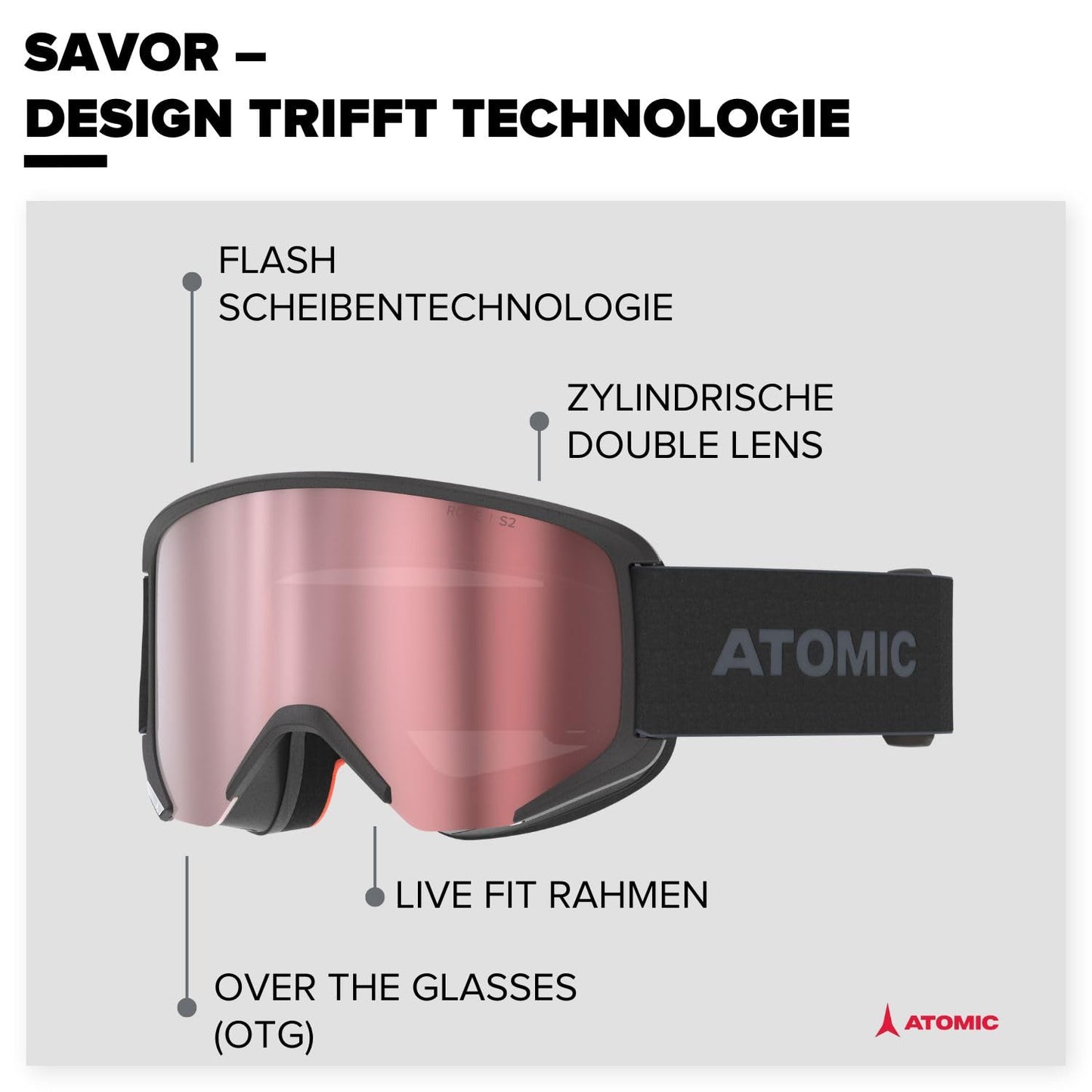 OTG Ski- & Snowboardbrille – Erwachsene, Komfortabler Live Fit, Klare Sicht