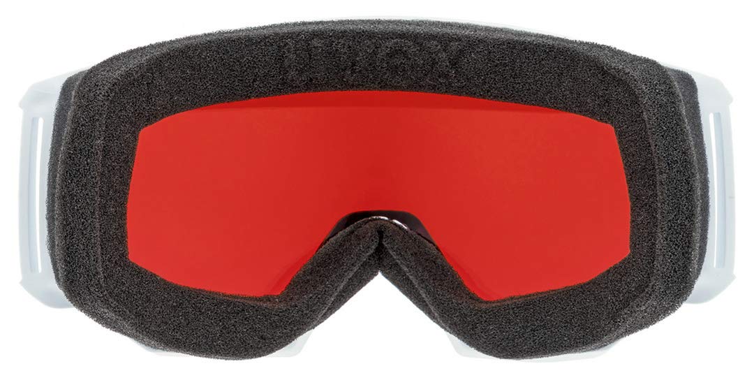 uvex athletic LGL - Skibrille für Damen und Herren - konstrastverstärkend - vergrößertes, beschlagfreies Sichtfeld - white/lasergold lite-rose - one size