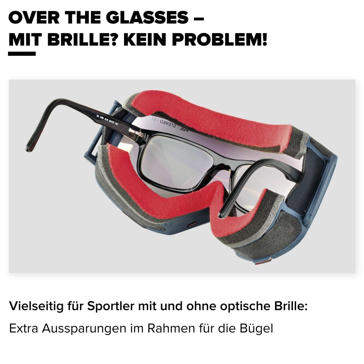OTG Ski- & Snowboardbrille – Erwachsene, Komfortabler Live Fit, Klare Sicht