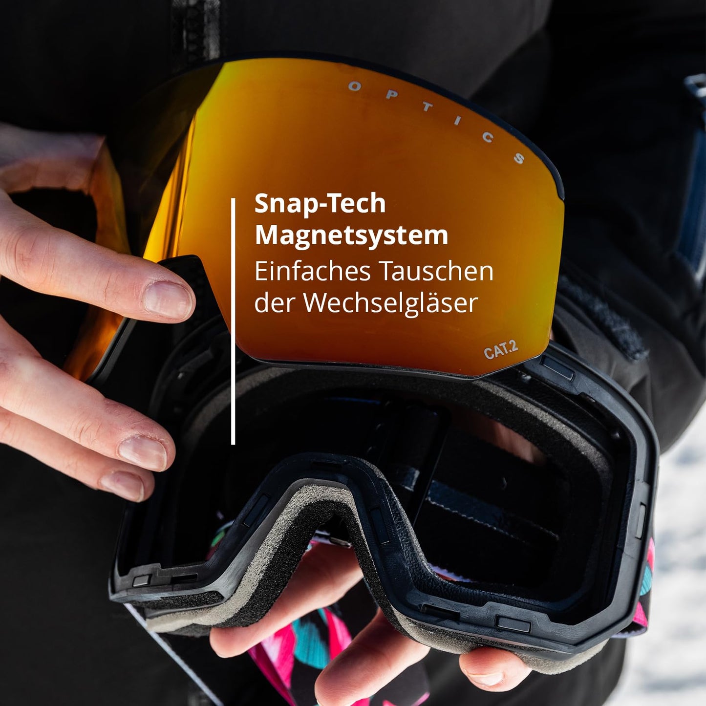 Ski- & Snowboardbrille mit Wechselgläsern – Männer & Frauen, OTG