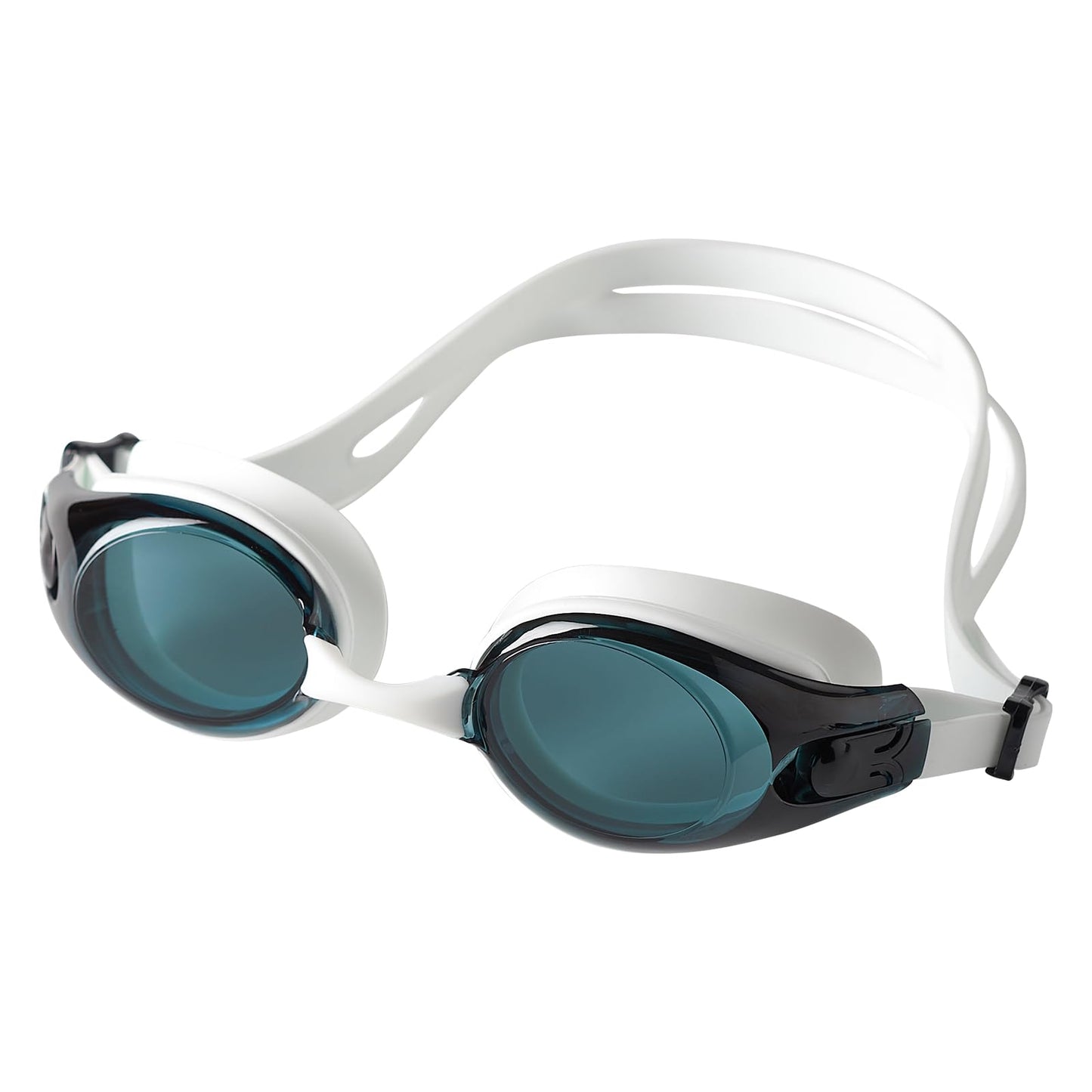Swimming Goggles Anti-Fog – UV Protection HD Lens with Adjustable Straps & Interchangeable Nose Pieces, White
