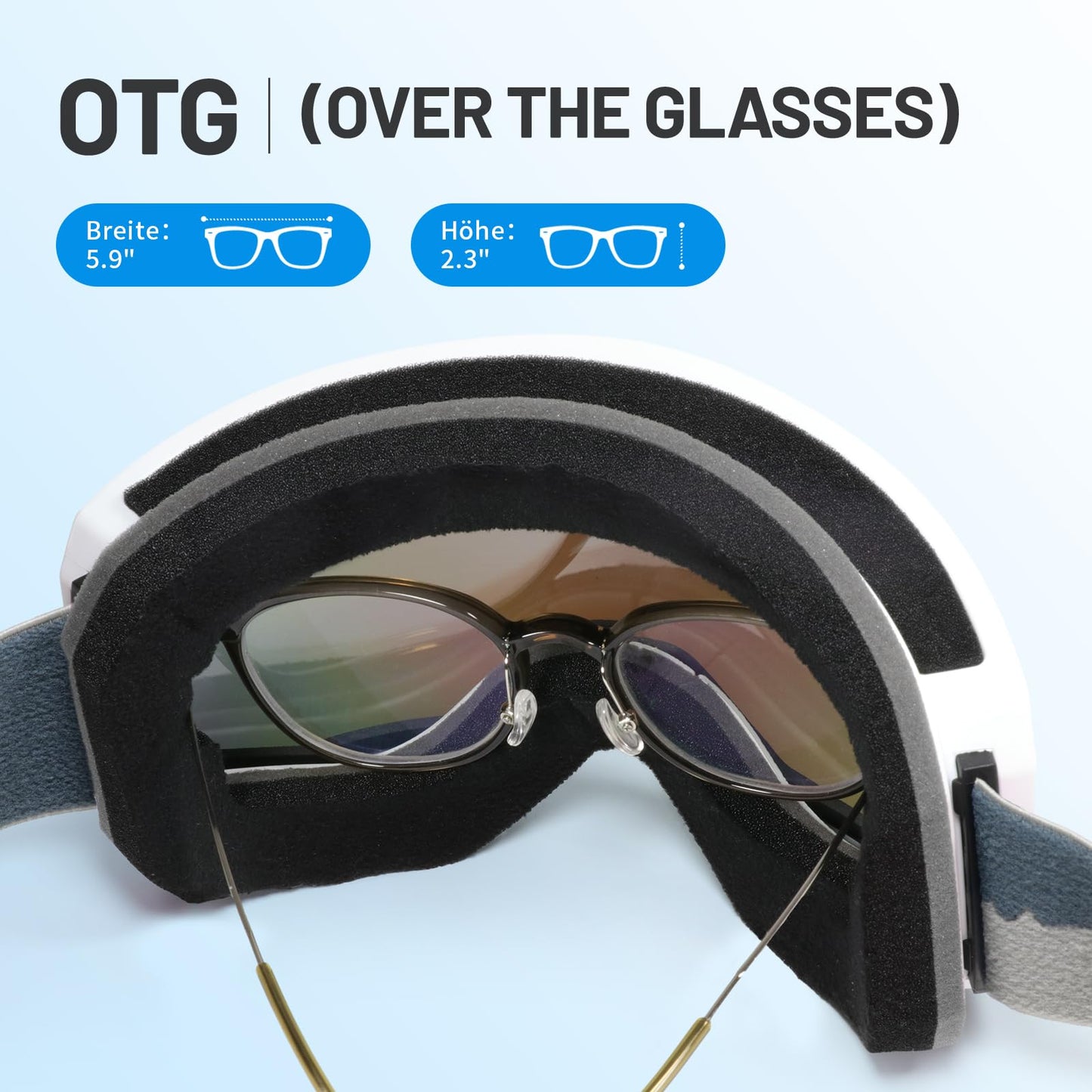 Unisex Skibrille – Zylindrisch, Anti-Fog, UV400, Helmkompatibel